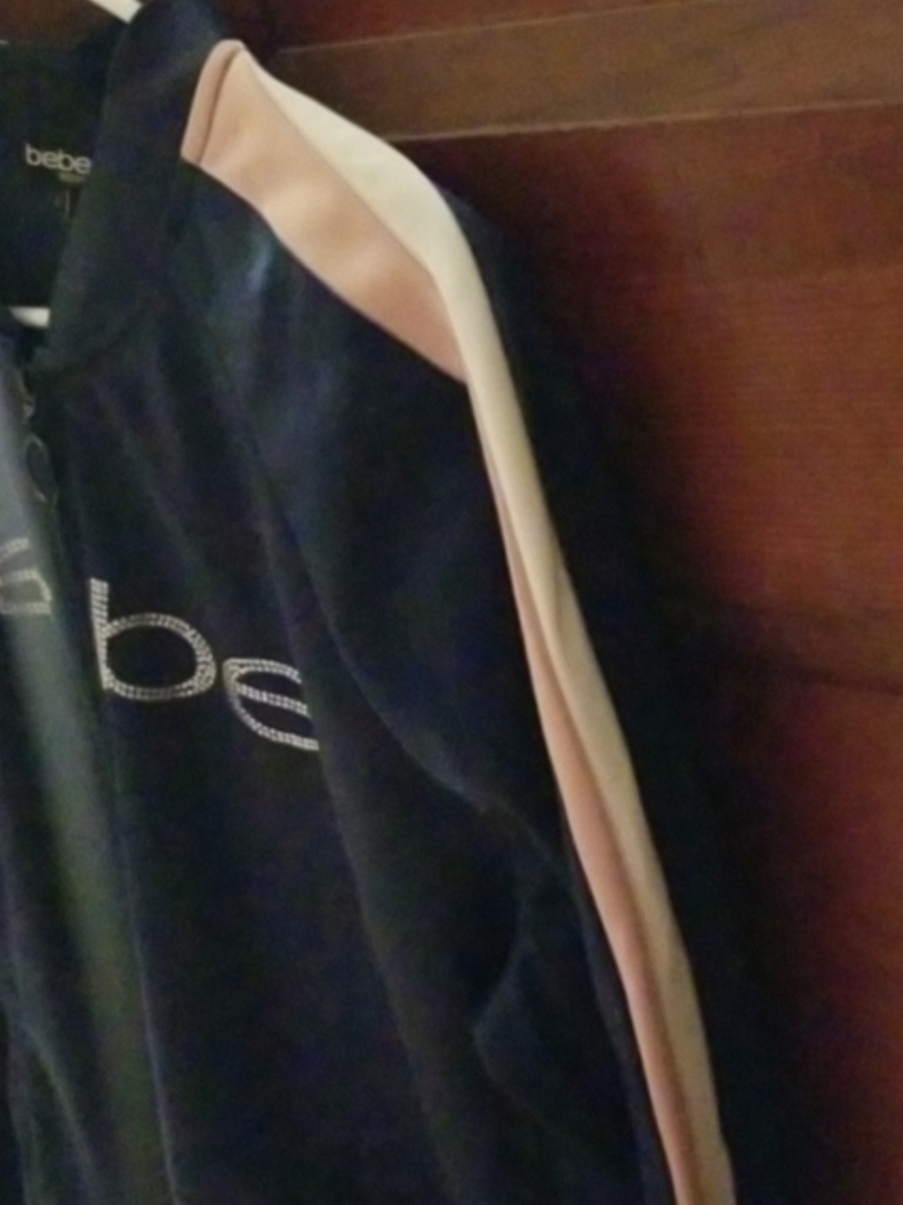 bebe Sport Satin Jacket in Navy Blue - Picture 6 of 6